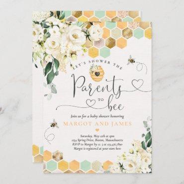 Parents To Bee Gender Neutral Bee Baby Shower Invitation