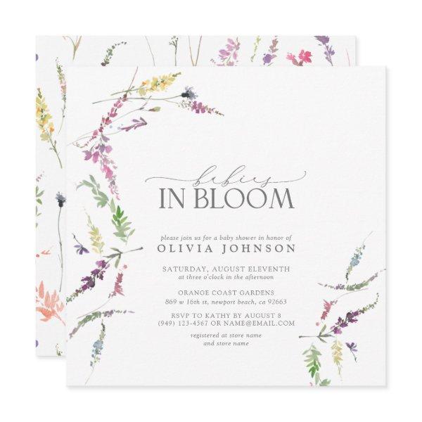 Pastel Babies in Bloom Script Floral