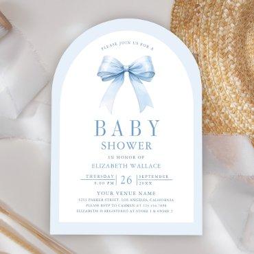Pastel Blue Coquette Bow Arch QR Code