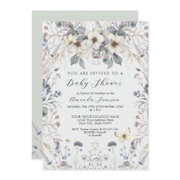Pastel Flower Butterfly Lavender Baby Girl