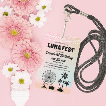 Pastel Music Festival Birthday  Lanyard Badge