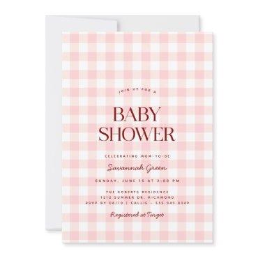 Pastel Pink Gingham | Summer Picnic