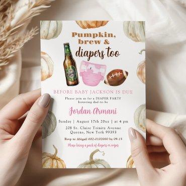 Pastel Pumpkin Pink Girl Diaper Shower