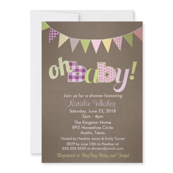 Patchwork Stitch Rustic Quilt Banner