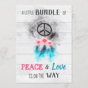 *~* Peace & Love Hippy Rustic Baby Neutral Shower