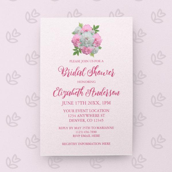 Peony Bouquet Bridal Shower