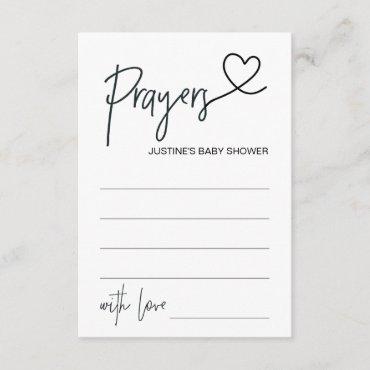 Personalized Baby Shower Prayer Card with Heart