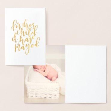 Personalized For This Child I Have Prayed Card