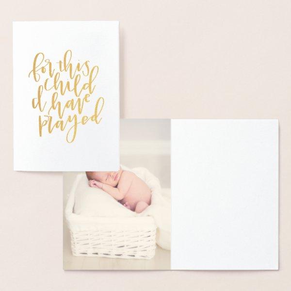 Personalized For This Child I Have Prayed Card