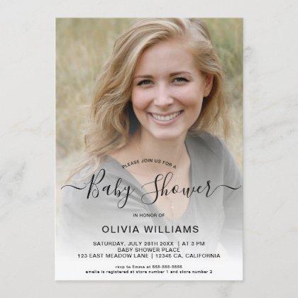 Personalized Photo Baby Shower Invitation