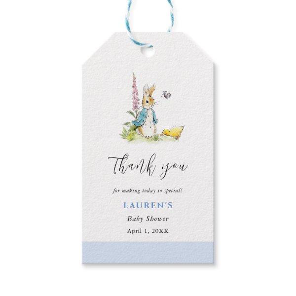 Peter Rabbit Boy Baby Shower thank you  Gift Tags