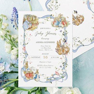 Peter the Rabbit  Wildflower Ribbon Baby Shower