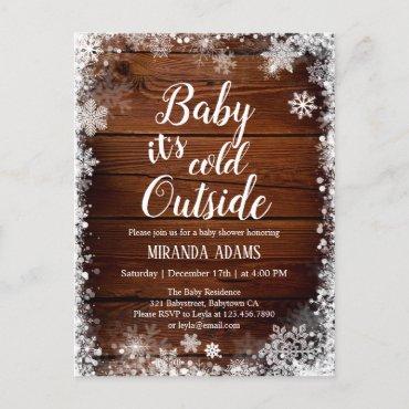 Photo Baby it's cold outside Winter   Postcard
