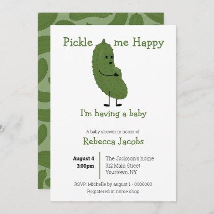 Pickle me happy Baby Shower Invitation