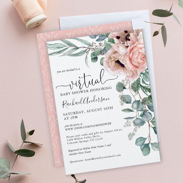 Pink and Beige Floral Virtual