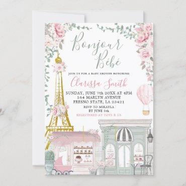 Pink and Green Eiffel French Bebe