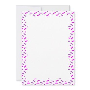 Pink and Purple Sprinkle Wavy Border Blank Custom