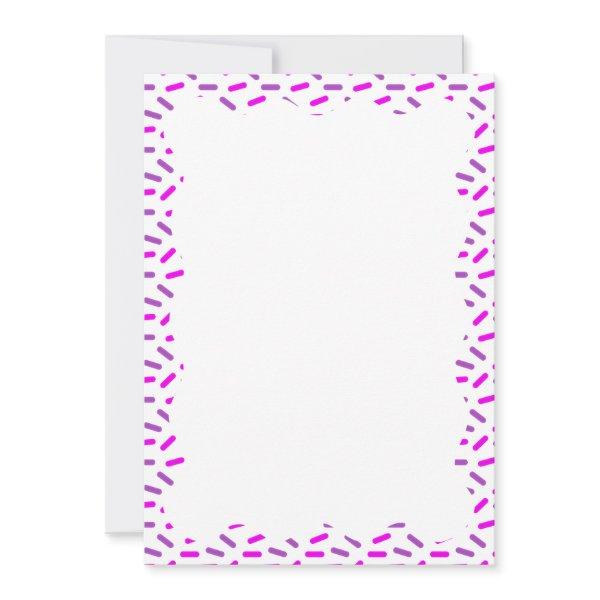 Pink and Purple Sprinkle Wavy Border Blank Custom