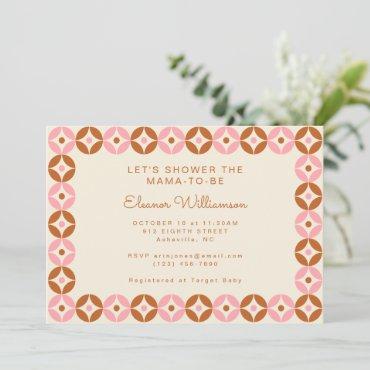 Pink and Rust Mid Mod Geometric Chic