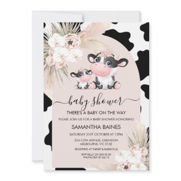 Pink Arch Floral Holy Cow Cow Print