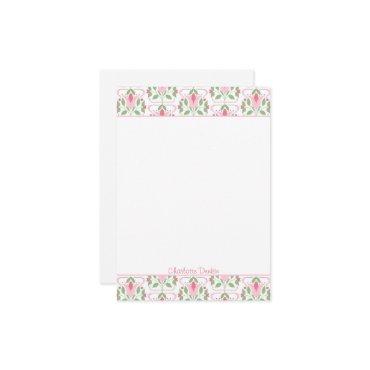 Pink Art Deco Baby Shower Thank You Notes