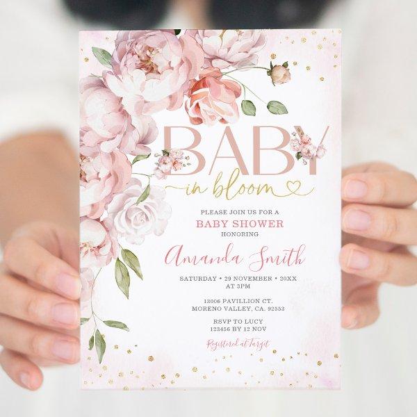 Pink Baby in Bloom Flowers Girl