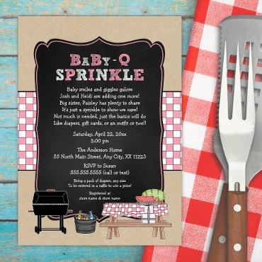 Pink Baby Q Sprinkle, BBQ Baby Shower, girl baby-q