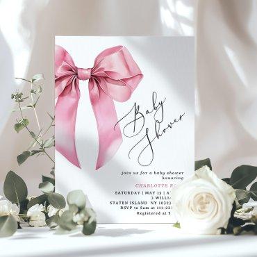 Pink Bow calligraphy Coquette