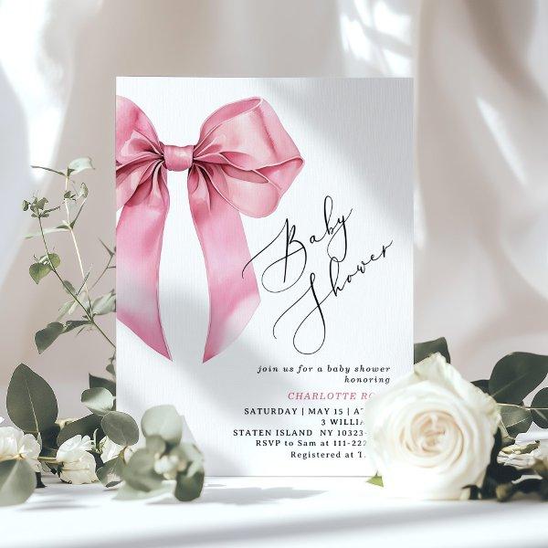 Pink Bow calligraphy Coquette