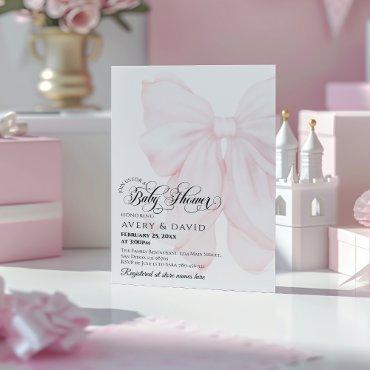 Pink Bow Modern Elegant Girl