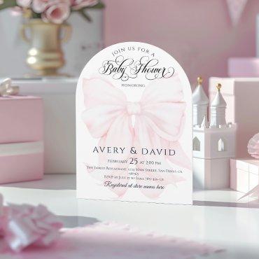 Pink Bow Modern Elegant Girl