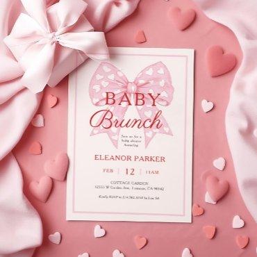 Pink Bow Sweetheart Baby Shower Brunch