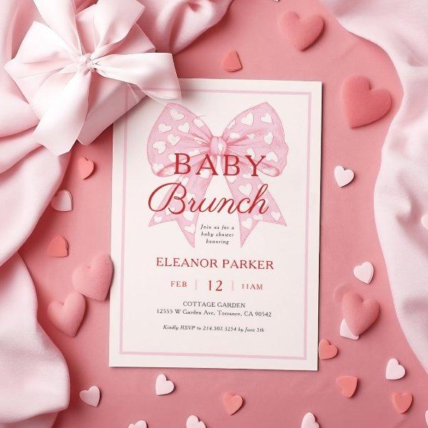 Pink Bow Sweetheart Baby Shower Brunch