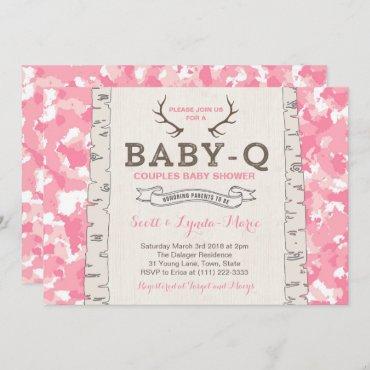 Pink Camouflage Co-ed Baby Shower for Girl