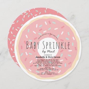 Pink Donut Baby Sprinkle Shower by Mail Circle Invitation