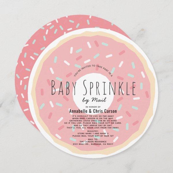 Pink Donut Baby Sprinkle Shower by Mail Circle