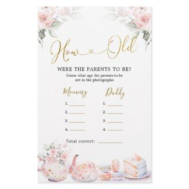 Pink Floral Baby Shower Tea Party How Old Parents