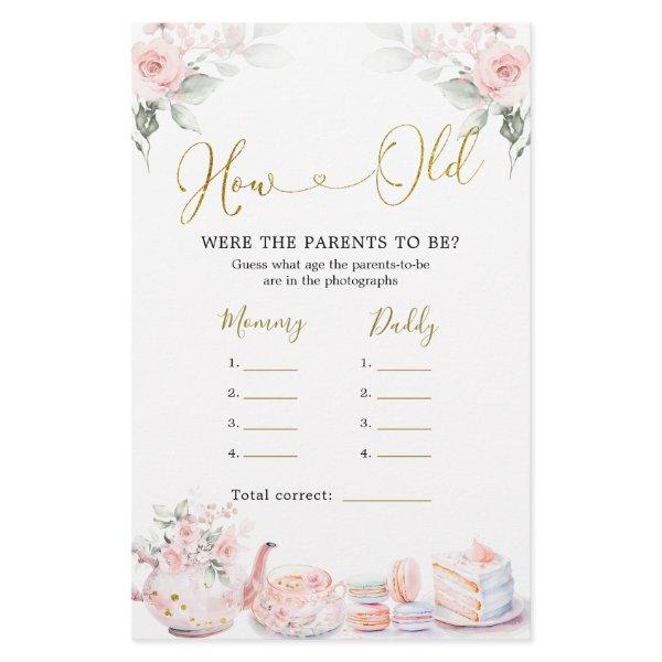 Pink Floral Baby Shower Tea Party How Old Parents