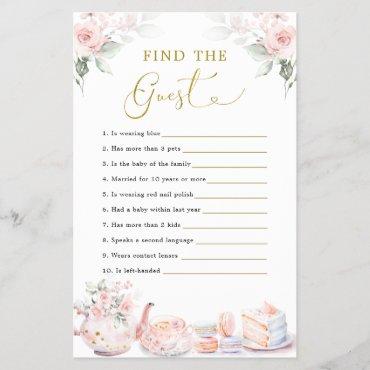 Pink Floral Bridal Shower Tea Party Find The Guest