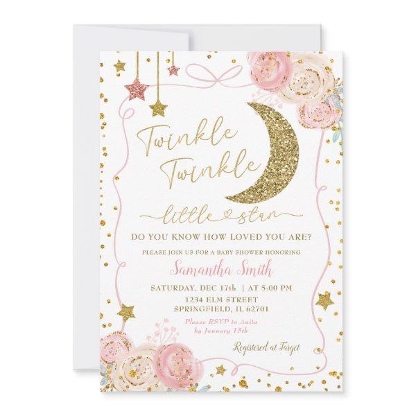 Pink Floral Twinkle Twinkle Handdrawn