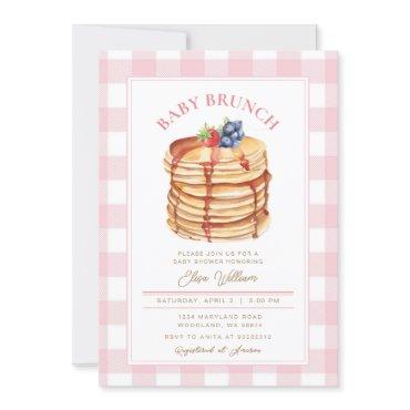 Pink Fruit Pancake Baby Shower Brunch