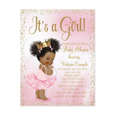 Pink Gold African American Princess