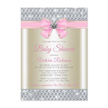 Pink Gold Bling Glam Baby Girl Shower