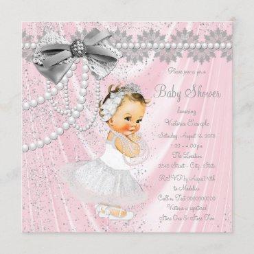 Pink Gray Satin Pearl Little Lady