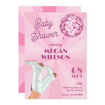 Pink groovy boots disco ball