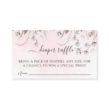 Pink it's cold outside Woodland Baby Shower Diaper Enclosure Card