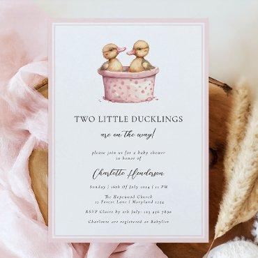 Pink Little Ducklings Girl Twin