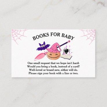 Pink Little Pumpkin Baby Shower Books for Baby Business Card