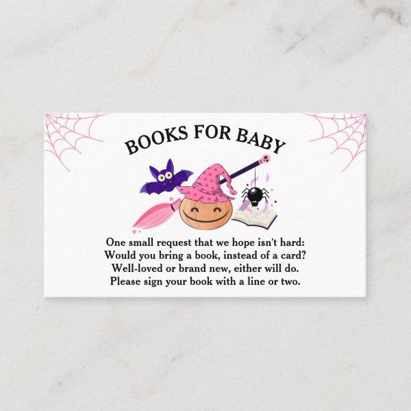 Pink Little Pumpkin Baby Shower Books for Baby Business Card