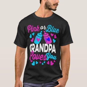 Pink or Blue GRANDPA Loves You Parents-to-be Gift T-Shirt